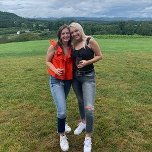 Zara Orange Ruffle Top